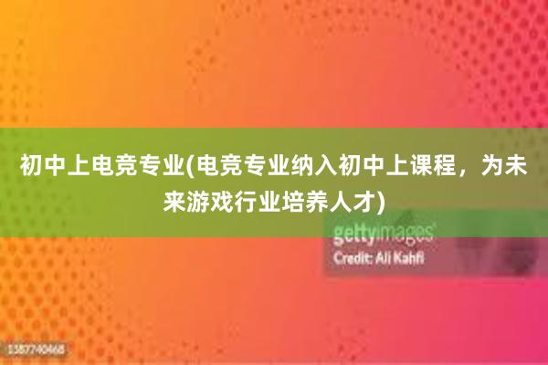 初中上电竞专业(电竞专业纳入初中上课程，为未来游戏行业培养人才)