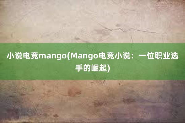 小说电竞mango(Mango电竞小说：一位职业选手的崛起)