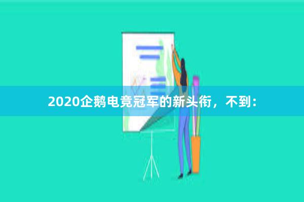 2020企鹅电竞冠军的新头衔，不到：