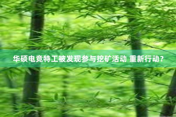 华硕电竞特工被发现参与挖矿活动 重新行动？