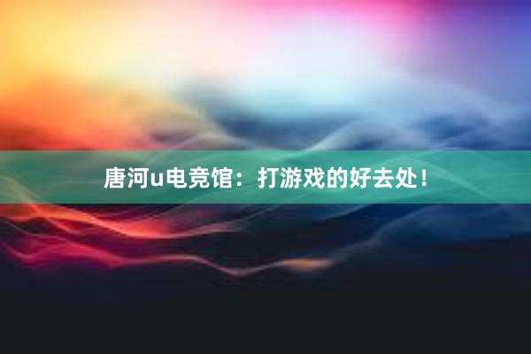 唐河u电竞馆：打游戏的好去处！