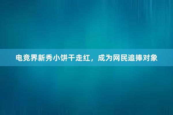 电竞界新秀小饼干走红，成为网民追捧对象