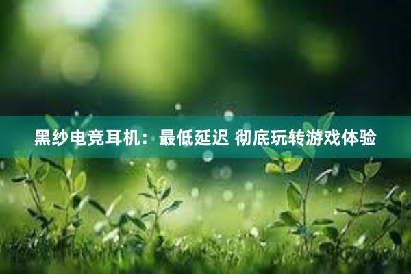 黑纱电竞耳机：最低延迟 彻底玩转游戏体验